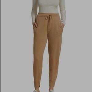 Theory Slit Joggers, Medium Camel Cashmere